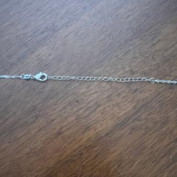 Vintage Silverplated Simulated Emerald/Rhinestone Necklace and Bracelet Set - Picture 6 of 10